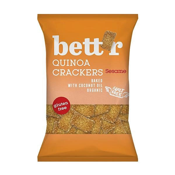 Био Крекери Киноа със Сусам, БЕЗ ГЛУТЕН, Bett'r, 100g