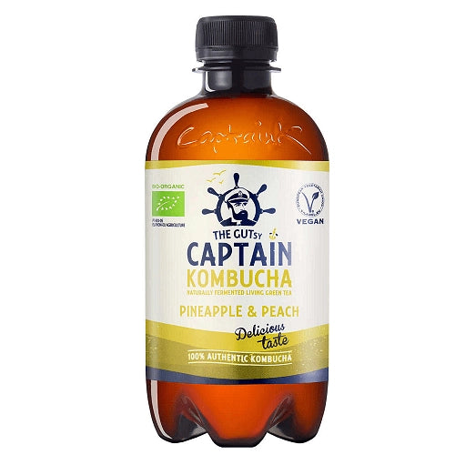 Био Комбуча с Ананас и Праскова, 400ml