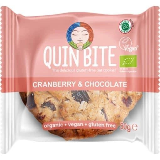 Био Курабийка Червена Боровинка и Шоколад, Quin Bite, 50g