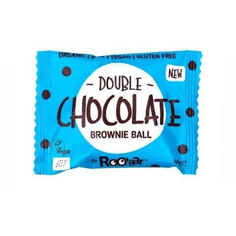 Био Суров Десерт Brownie Ball Двоен Шоколад, Roobar, 40g