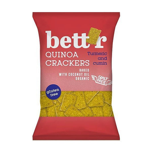 Био Крекери Киноа с Куркума и Кимион, БЕЗ ГЛУТЕН, Bett'r,  100g