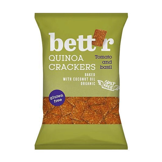 Био Крекери Киноа с Домат и Босилек, БЕЗ ГЛУТЕН, Bett'r, 100g